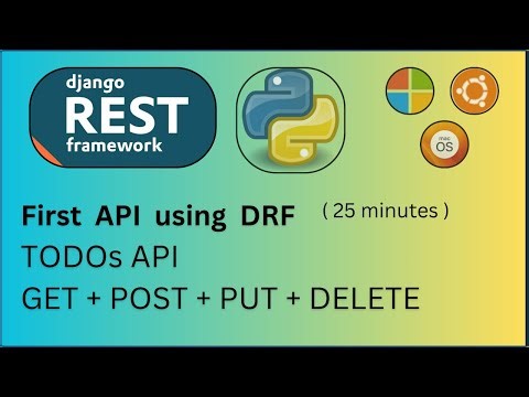 How to Create a REST API in Python (Step-by-Step Django REST Framework Tutorial) | Todos API