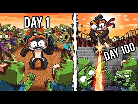 I Survived 100 Days in a WASTELAND ZOMBIE APOCALYPSE! (Minecraft)
