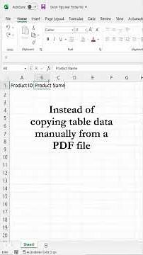 How to Extract Table Data from PDF to Excel