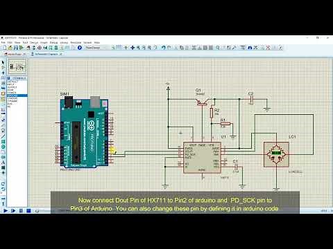 Load Cell Simulation with arduino in Proteus