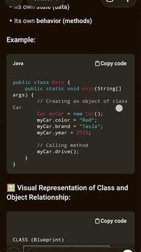 Explained all about class and Object in Java #java #class #concept #edtech #jobsearch #technology