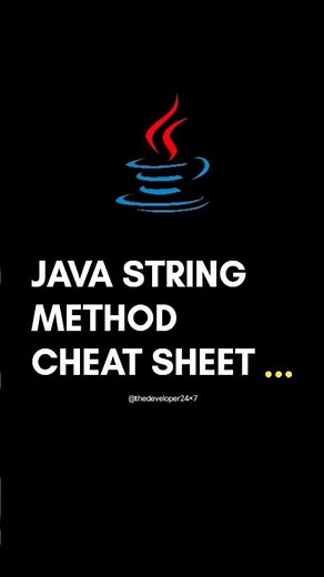 Java String Methods Cheat Sheet – Quick Guide for Beginners! 🚀 #java #coding #programming