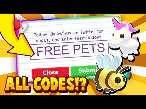 ALL ADOPT ME CODES IN ROBLOX! - Trying Roblox Adopt Me Promo Codes