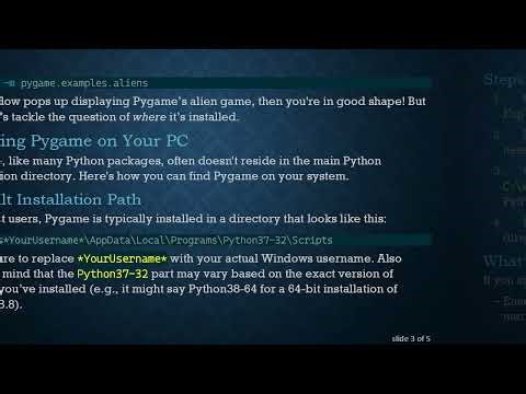 Discovering Where Pygame is Installed on Your PC