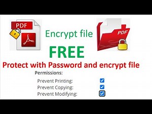 How to Encrypt and enable password protection in PDF for FREE