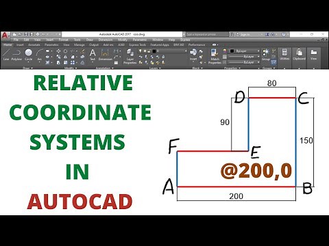 RELATIVE COORDINATES IN AUTOCAD