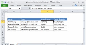 Get name from email address