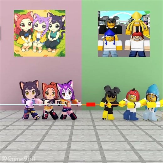 Which team will win?! Team Cat Rumi vs Team Koala Roblox