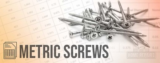 Metric Screw Size Chart - Guide with Complete Dimensions | Home Repair Geek