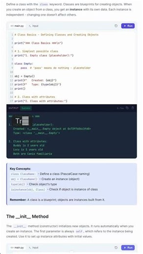Python Classes & Objects - __init__, self, Attributes, OOP Basics — in 30 seconds #Tech #Learn