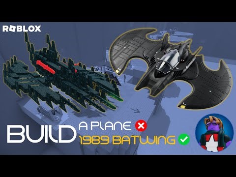 Build a Batman's 1989 BATWING on Build a Plane Roblox TUTORIAL