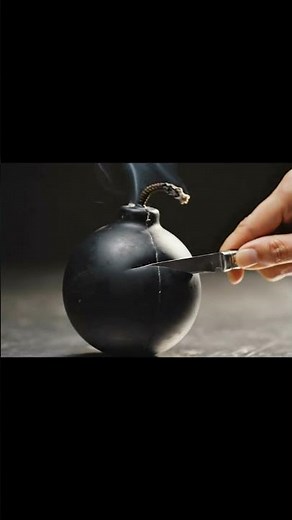 Bomb Slice ASMR — Ticking Fuse Bomb Slice ⏳💣🔪 | Silent Slice ASMR