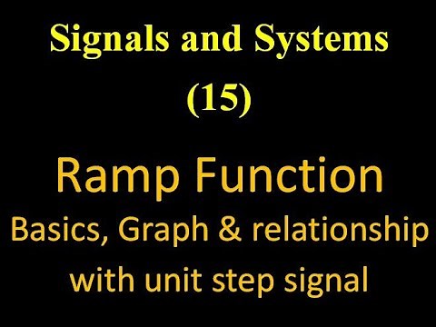 Signals and Systems 15: Ramp Function: Basics, Graph & relationship with unit step signal