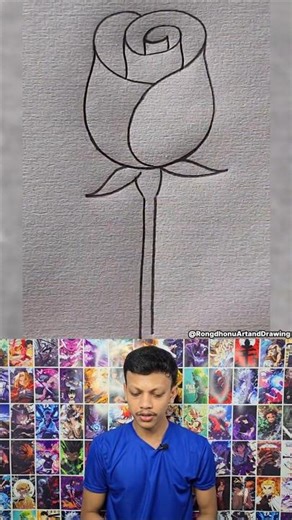 How to Draw a Rose 🌹