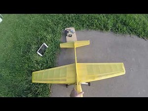 Flying my new control line model plane I'm calling Frankenlaser profile