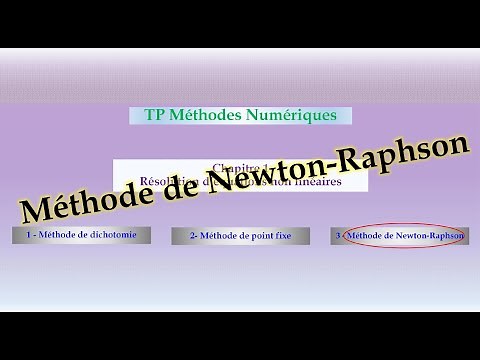 Méthode de Newton-Raphson détaillée et programmée sous Matlab