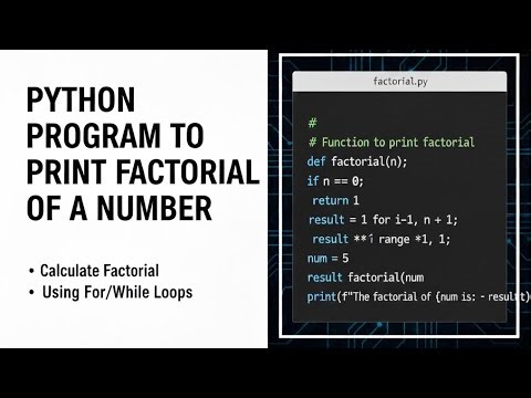 Python program to calculate factorial of a given number !