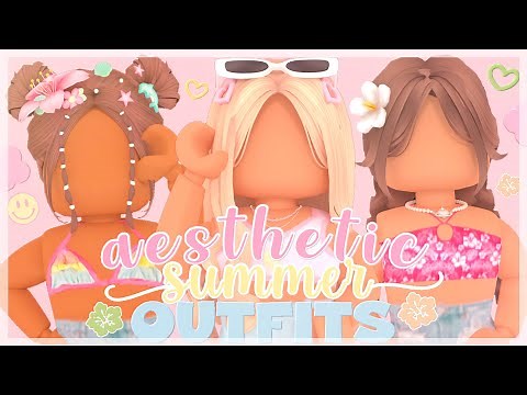 AESTHETIC SUMMER ROBLOX OUTFITS! | w/ codes & links | alovriee *̥ ✿˚ 🌴🌺