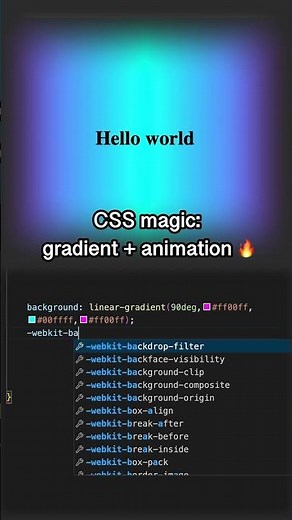 css text gradient animation | HTML & CSS tutorial #shorts