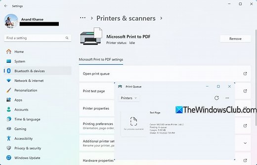 Print job stuck in queue? Clear Printer queue in Windows 11