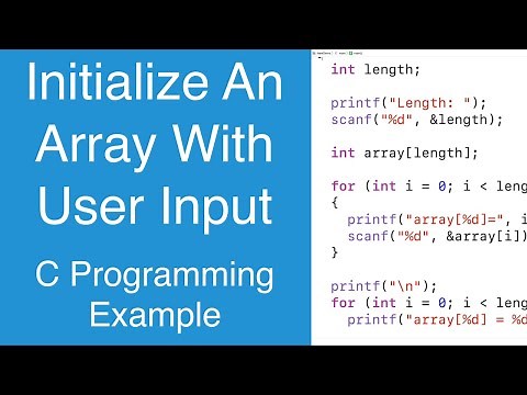 Initialize An Array With User Input | C Programming Example