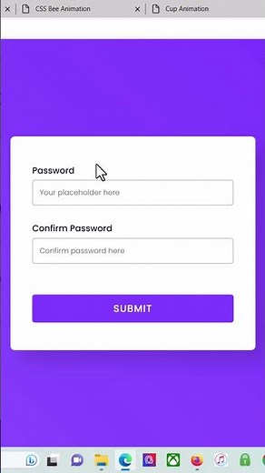 Confirm Password Validation Using HTML,CSS and JavaScript