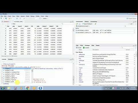 DESCRIPTIVE STATISTICS R SOFTWARE