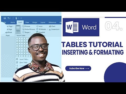 Learn How to Create and Format Tables in Microsoft Word