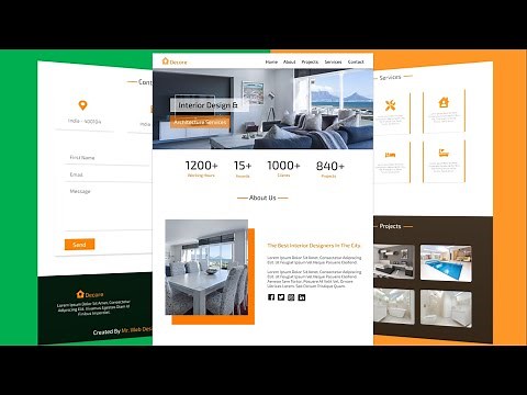 Complete Responsive Architecture & Interior Design Website Tutorial With HTML / CSS / JS / BOOTSTRAP