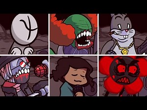 Friday Night Funkin' - Madness but everytime it's Tricky turn a Different Skin Mod is used