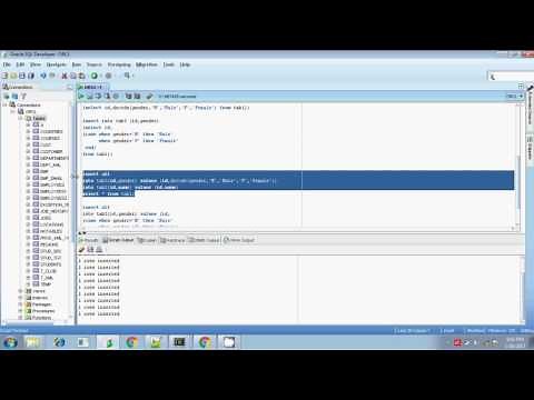 Oracle Decode and case statement inside insert and insert all statement