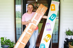 DIY Welcome Sign with a Cricut Machine