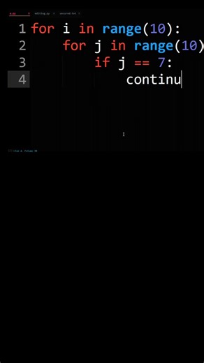How Does Continue Work In Nested Loops Python