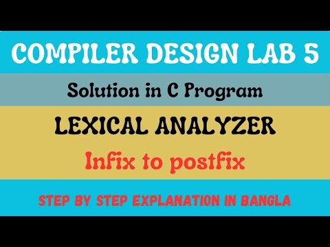 5. Compiler Design Lab Tutorial | Infix to postfix expression | Compiler Design Lab