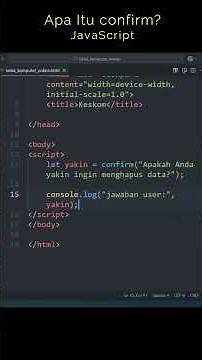 Basic JavaScript Tutorial – Confirm() Function for User Confirmation