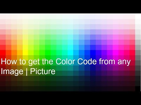 How to get the Color Code from any Image | Picture