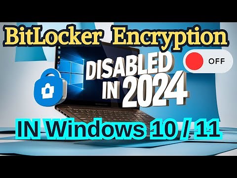 Turn off Bitlocker on Windows 10/11 - 2024 Easy Tutorial