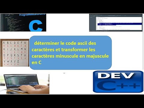 déterminer le code ascii des caractères et transformer les caractères minuscule en majuscule en C