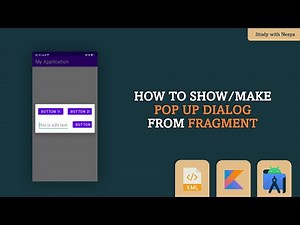 How to Show Pop Up Dialog in Fragment (Android Studio) | Kotlin