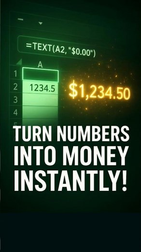 Learn to FORMAT your data with TEXT function #shorts