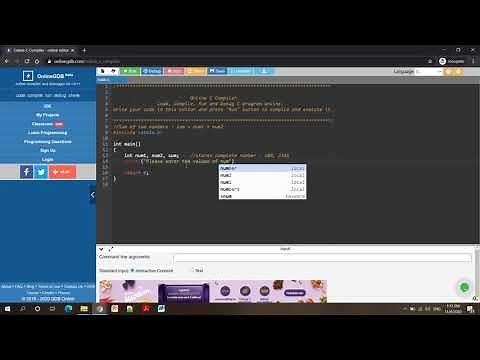 Simple C Program using Online Compiler