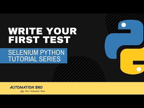 Write your first test | Selenium Python Tutorial
