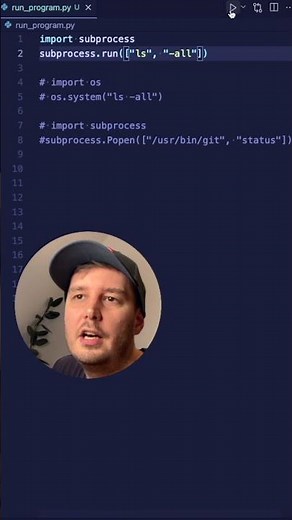 How to execute a Program or System Command from Python #Shorts