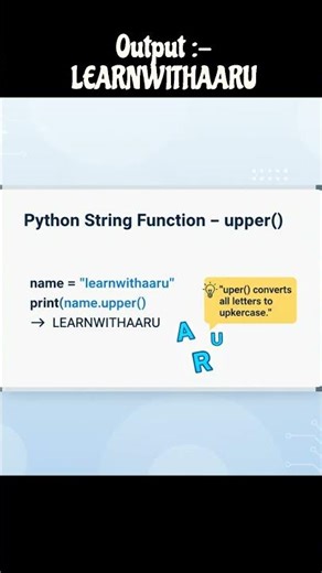 Python Day 9 – String Functions and Slicing Explained | LearnWithAaru