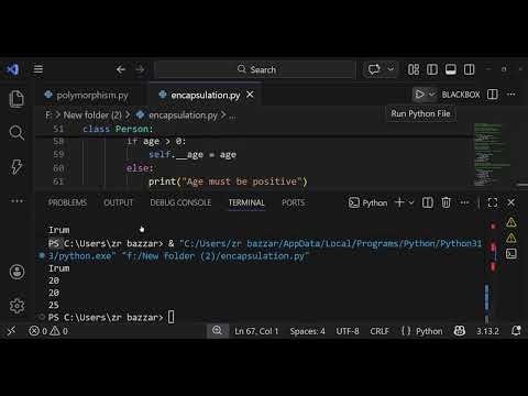 (25) Encapsulation in Python | Python for Beginners 2026