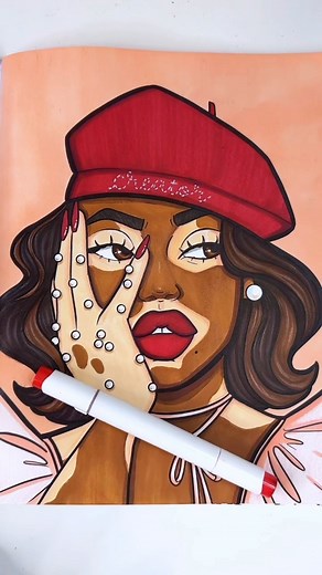 158K views · 19K reactions | I’m obsessed with how she turned out ✨ Coloring with Coco Volume VIII and I used Caliart & Ohuhu Markers with Caran d’Ache, Prismacolor and Amazon basic colored pencils ❤️ | Coco Michele | Facebook