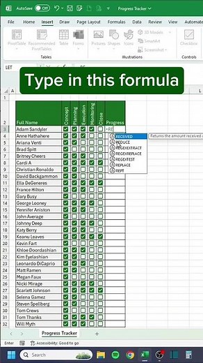 Progress Tracker in Excel‼️ #excel