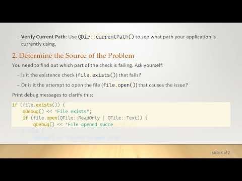 How to Fix the File Not Accessible Error When Using QFile in Qt