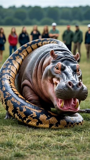 2.9K views · 11 reactions | What did the python do to the hippo? #ai #hippo #python #animals | MGTC Farming | Facebook