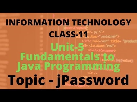 UNIT-5 FUNDAMENTALS TO JAVA PROGRAMMING|| CLASS -11 IT 802 || CBSE|| INFORMATION TECHNOLOGY|| PART 6